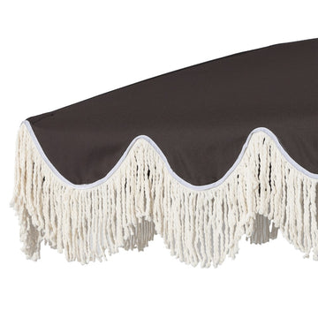 Mariner 6.5 ft. Classic Cottage Fringe Tassel Market Beach Umbrella